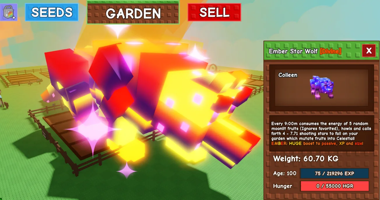 60.7kg Age 100 Ember Star Wolf