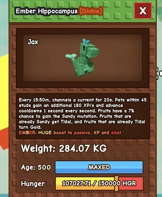 Ember Hippocampus 280 kilo + max capacity