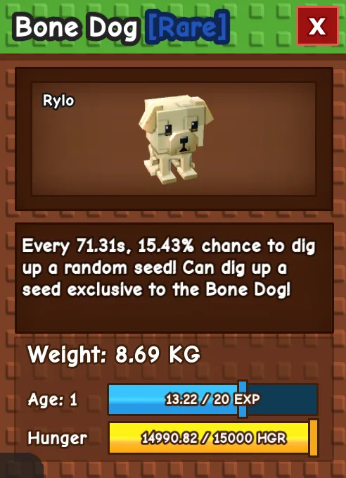 TITANIC BONE DOG AGE 1 8.69KG GAG PET INSTANT DELIVERY — Account account