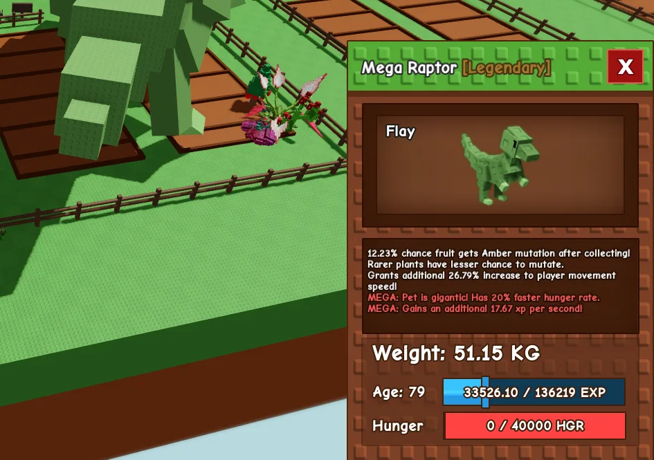 Huge Raptor Mega - Still Growing - GrowAGarden - Gag - Pets - Roblox - Check Images