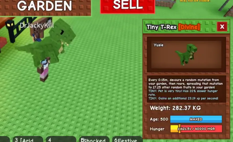 280KG+ Tiny T-Rex Divine // super handsome // Age 500 MAXED // Mutation Machine