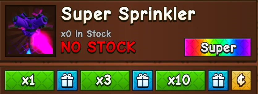 Super Sprinkler x1 399R Gear Grow A Garden 2 Send via Gift - Instant Delivery(24/7 Online ) — Account account