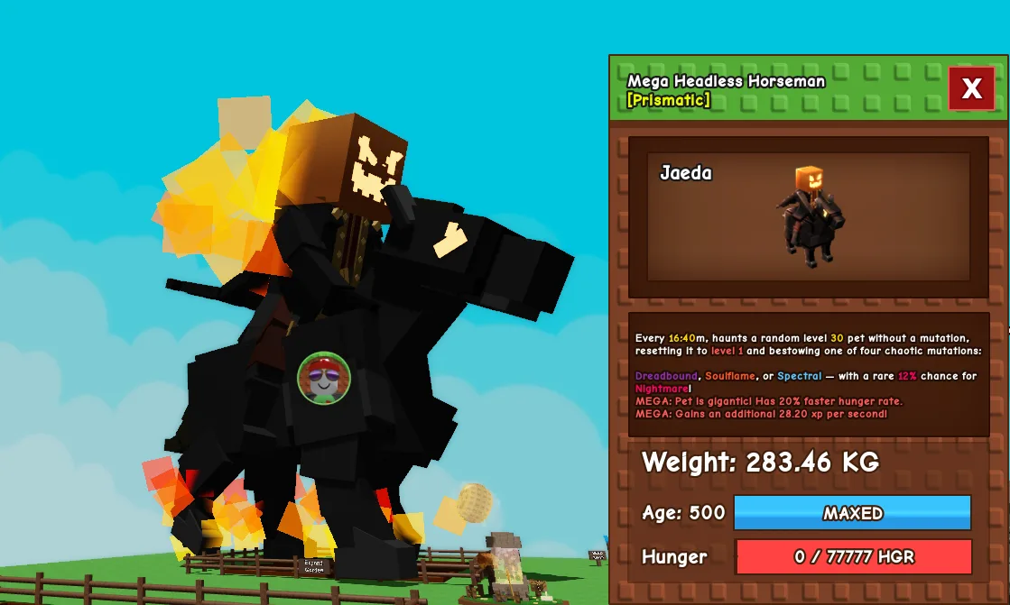283.46kg Mega Headless Horseman