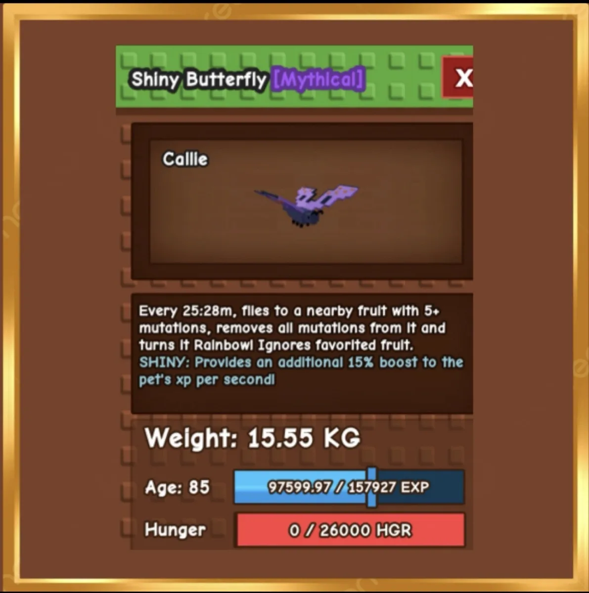 Grow A Garden Shiny Butterfly — Account account