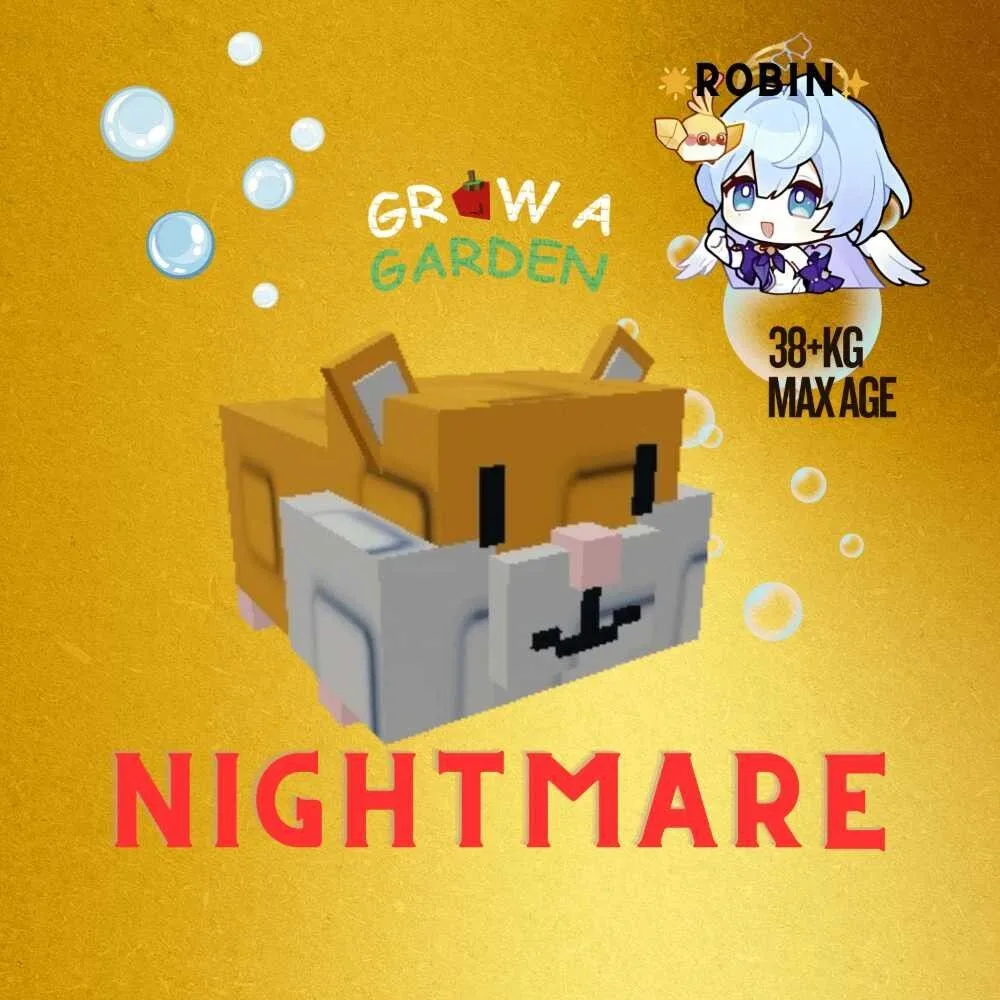 Huge Nightmare Hamster - 60-61+KG - Max Age - Supporting Craft Time - Grow a Garden