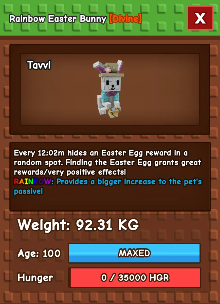 TITANIC 92.31kg RAINBOW Easter Bunny LIMITED TIME SPECIAL OFFER — Account account