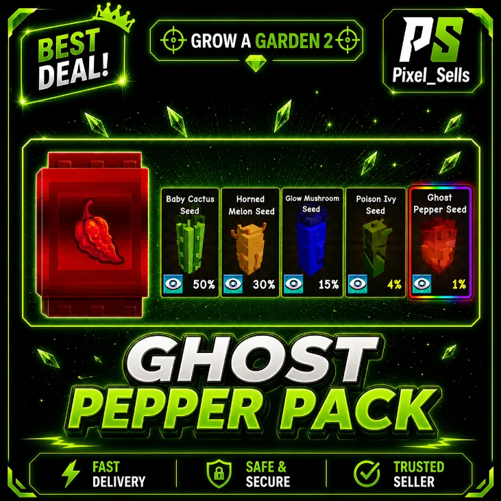 Ghost Pepper Pack 10 x Roll Grow a Garden 2