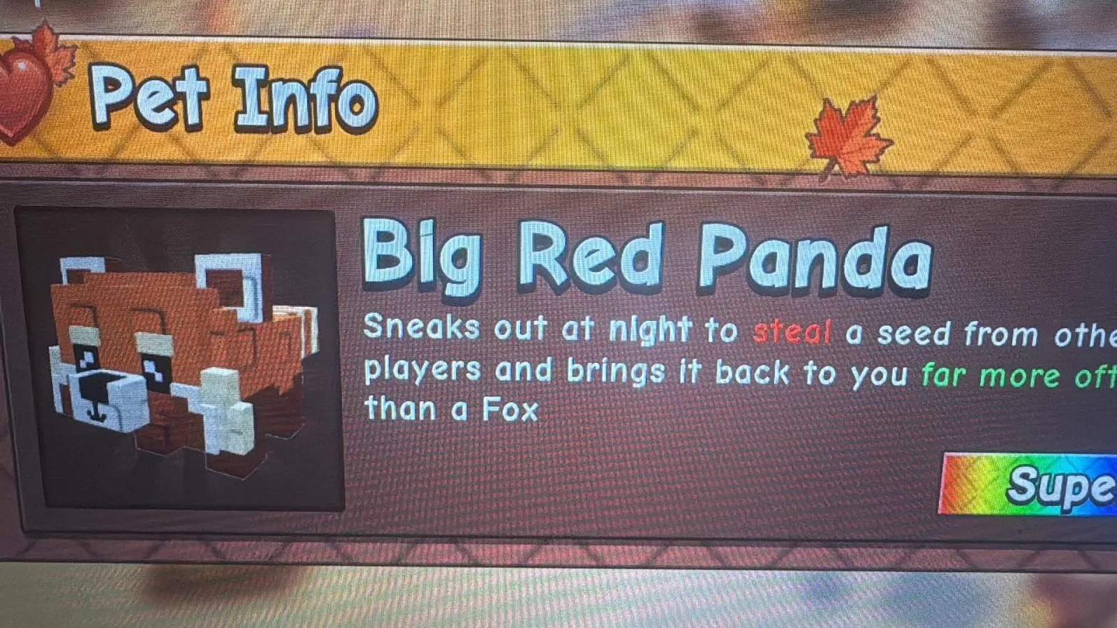 Big Red Panda (Super)