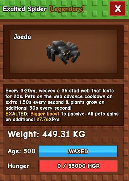 CHEAP 449.31kg Nightmare Spider! - Fast Delivery ( Visual image is available as well)