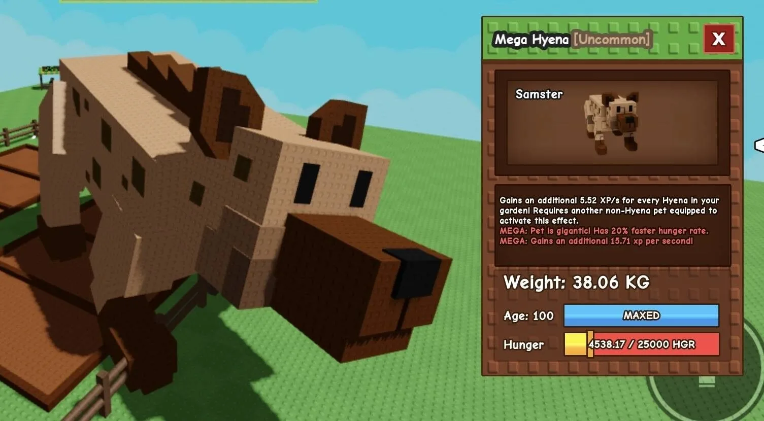 Huge MEGA Hyena - 38.06 KG (Age 100)