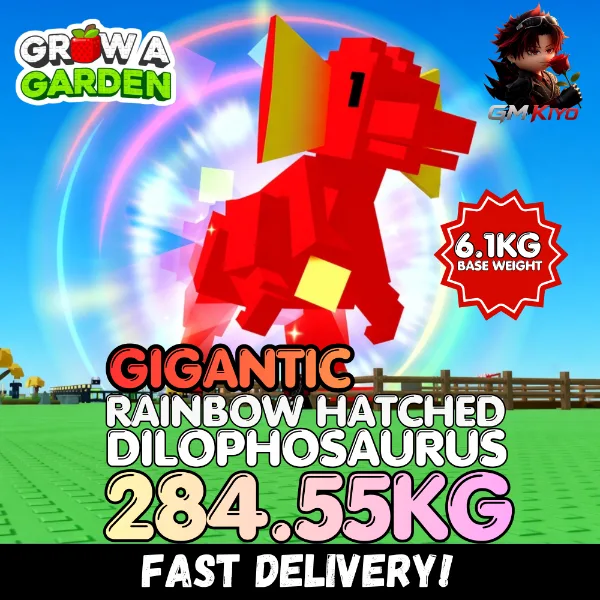 GIGANTIC Rainbow Hatched Dilophosaurus 284.55KG RBH Dilo Age 500 INSTANT DELIVERY