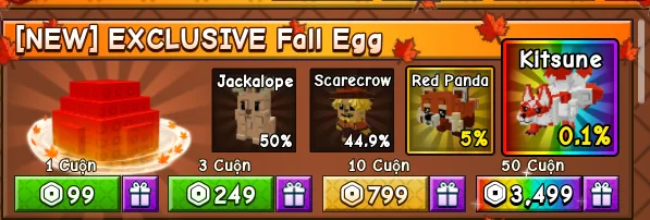 EXCLUSIVE x125 Fall Egg