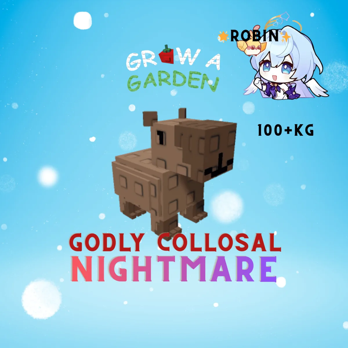Godly Nightmare Capybara Collosal - 100+ KG - Grow a Garden — Account account