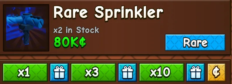10x Rare Sprinkler