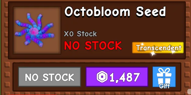 1,487 R Octobloom Seed - RARE PRISMATIC SEED - Delivered via shop gift system