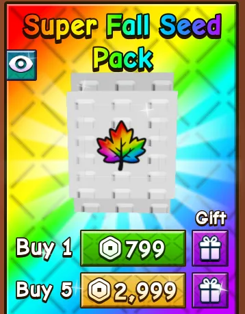 5x Super Fall Seed Pack