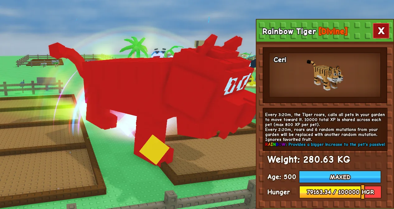 280.63kg Rainbow Tiger