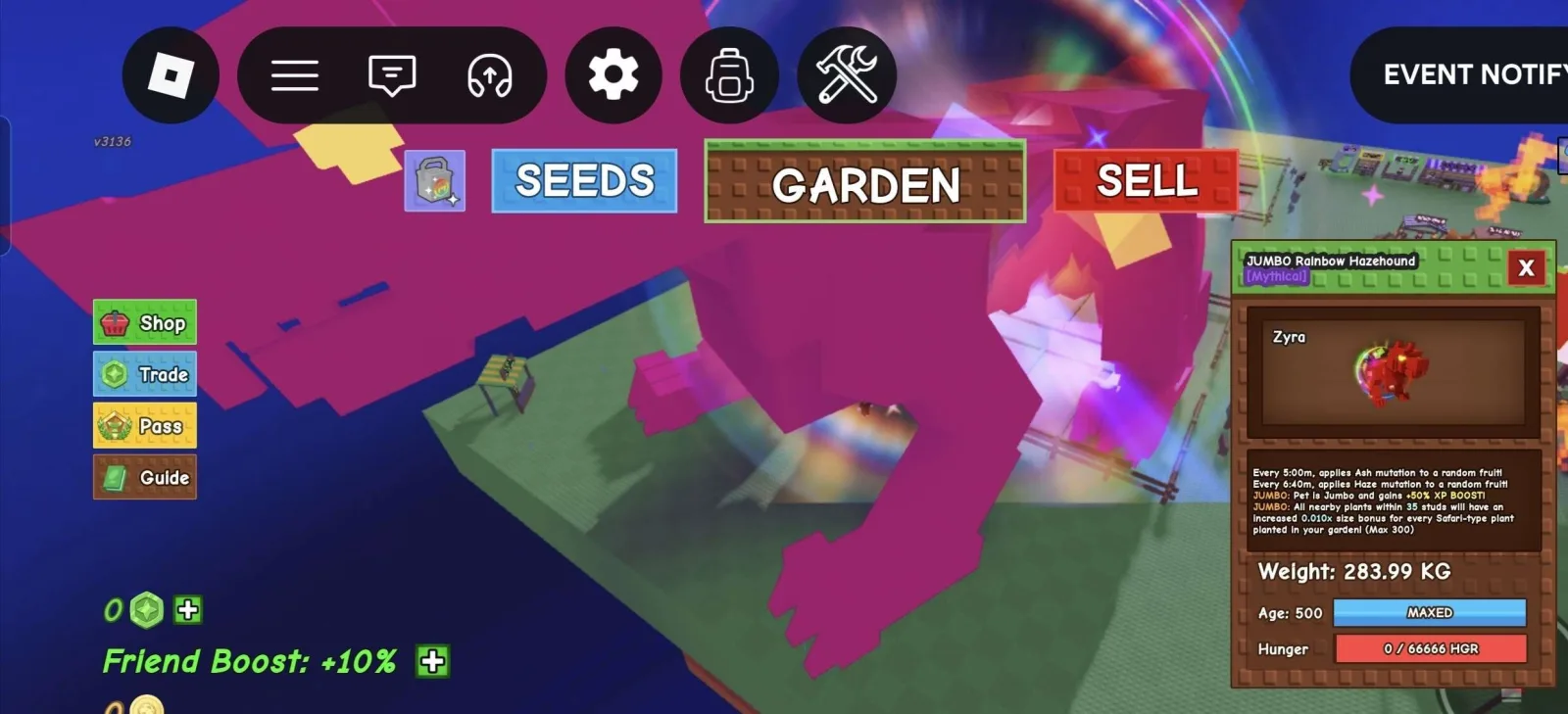 Huge JUMBO Rainbow Hazehound - 283.99 KG (Age 500)