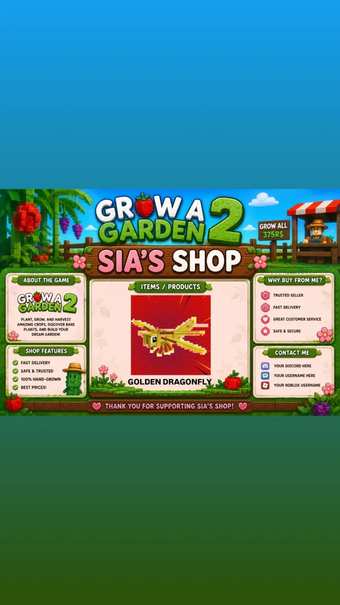 RACOON - GROW A GARDEN 2 — Account account