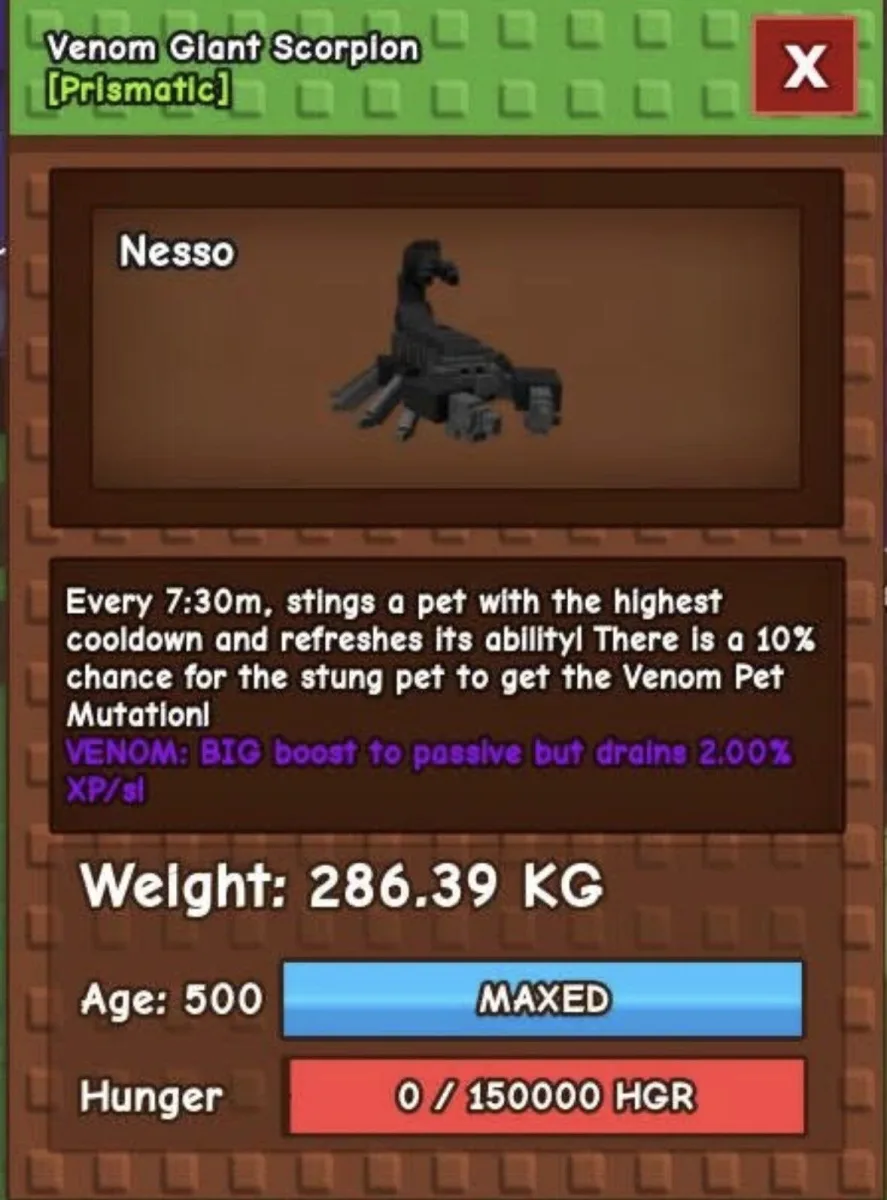 GIANT SCORPION 280KG+ RANDOM MUTATION CHEAPEST FAST DELIVERY