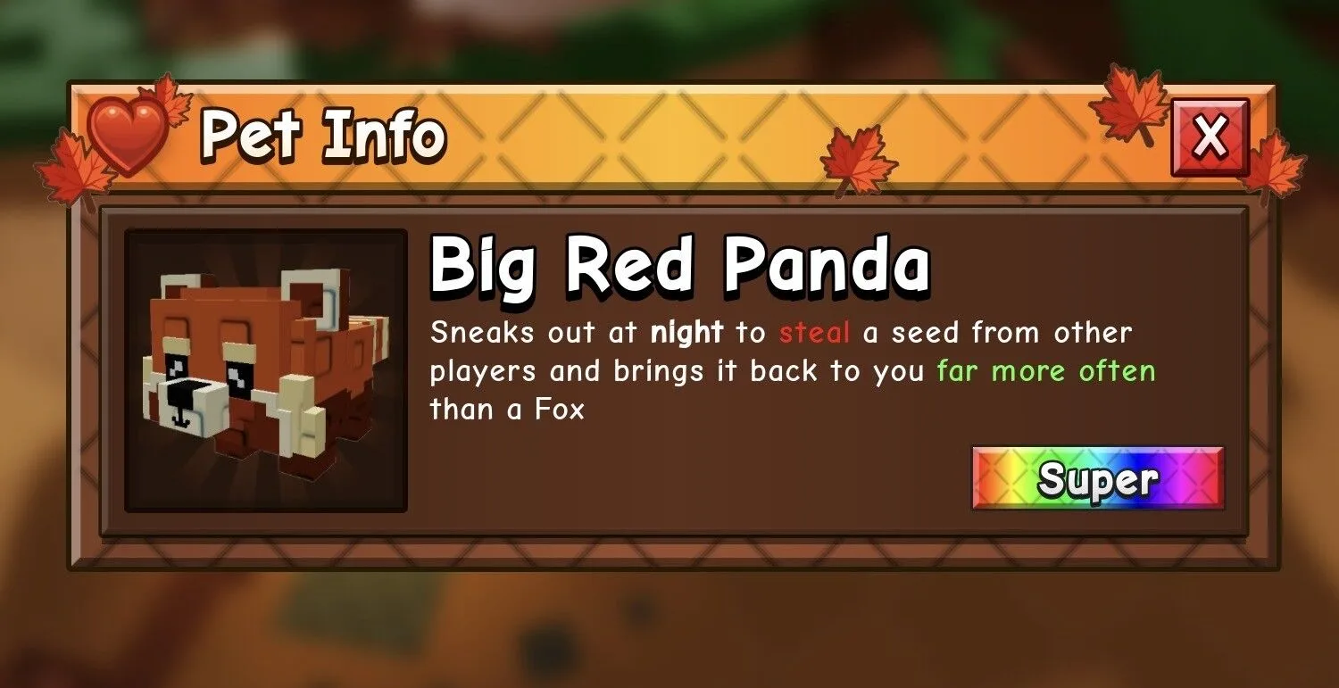 BIG RED PANDA (Super)