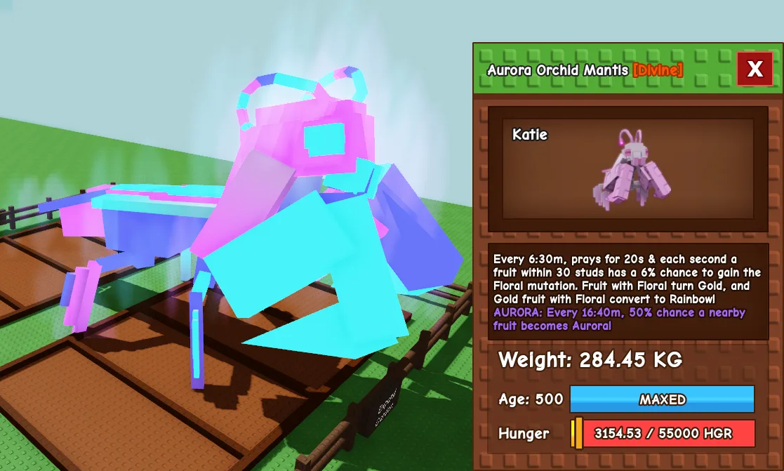 284.45kg Aurora Orchid Mantis