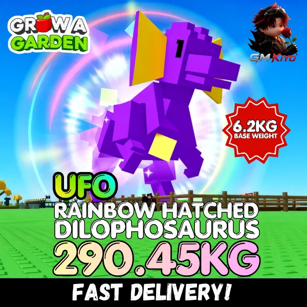UFO Rainbow Hatched Dilophosaurus 290.45KG RBH Dilo Age 500 INSTANT DELIVERY