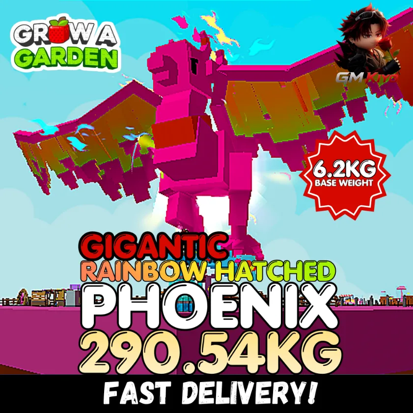 GIGANTIC Rainbow Hatched Phoenix 290.54KG 6.2KG Base Age 500 INSTANT DELIVERY