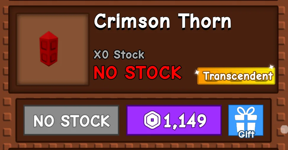 Grow A Garden - Crimson Thorn 1149R — Account account