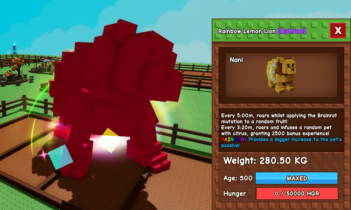 280.5kg Rainbow Lemon Lion