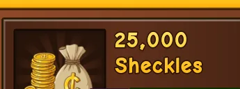 25.000 Sheckles SELL — Account account