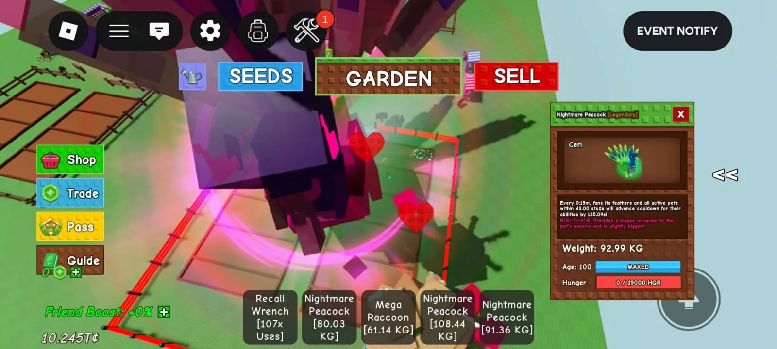 90KG 15sec GODLY NIGHTMARE PEACOCK CHEAP AND FAST DELIVERY !!! — Account account