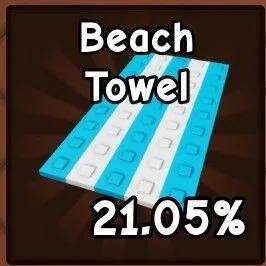 BEACH TOWEL x1 GROW A GARDEN 2 FAST DELIVERY ! CHEAPEST ! (VIA MAILBOX)