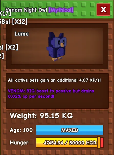 95.15kg VENOM NIGHT OWL super handsome