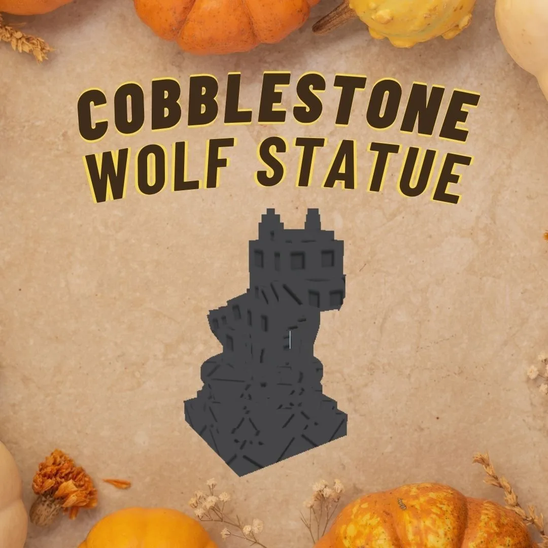 Cobblestone Wolf Statue INSTANT DELIVERY - Grow a Garden 2