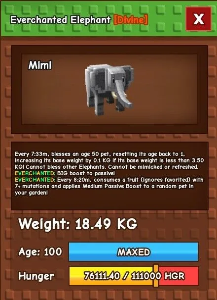Everchanted Elephant 18kg Max Passive — Account account