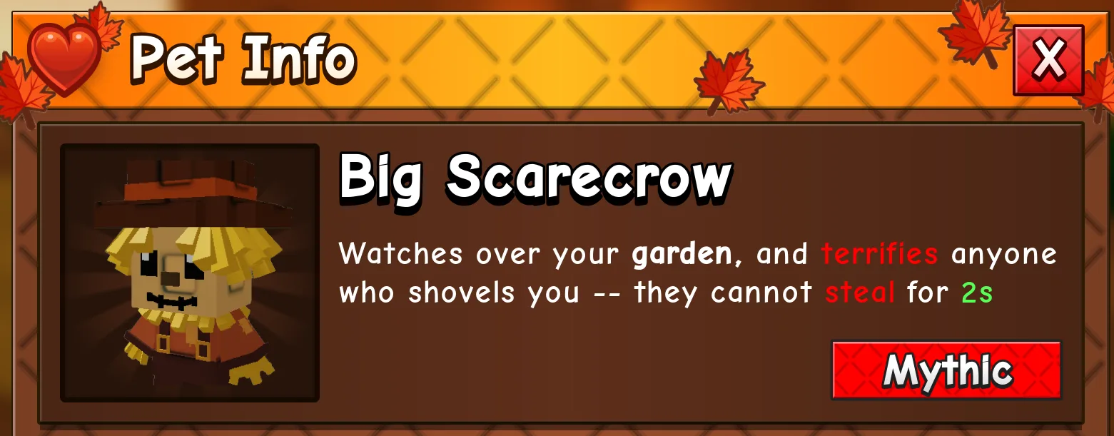 RARE NEW BIG SCARECROW (Mythic)