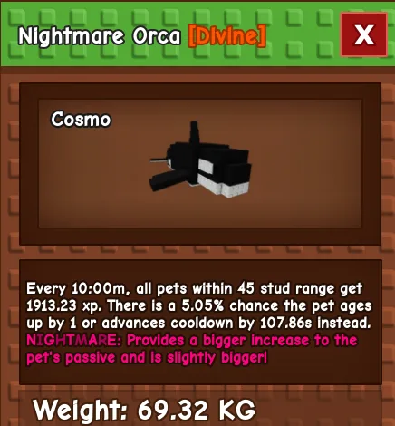 Nightmare orca 60kg