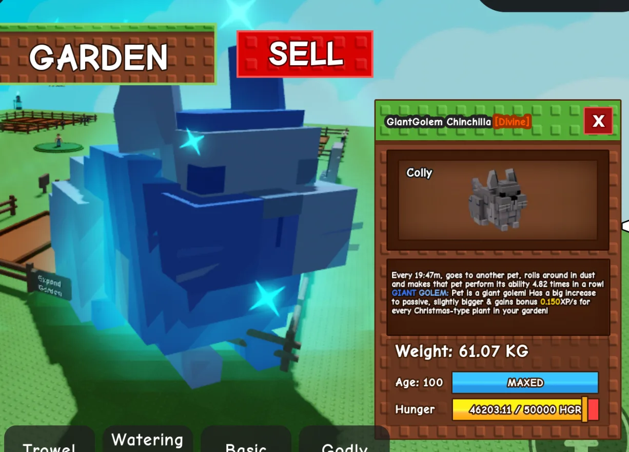 Titanic Huge Chinchilla 60kg+ Age 100 GiantGolem Mutation — Account account