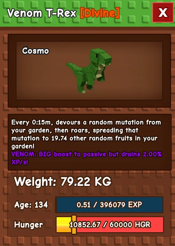Venom T-Rex Divine 80KG 134 AGE
