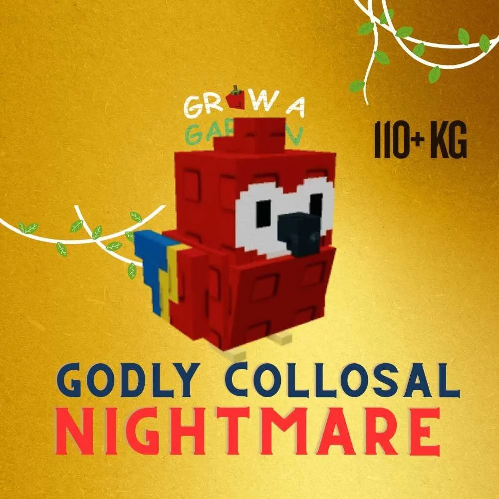 Godly Titan Collosal Nightmare Scarlet Macaw - 110kg+ Max- Big Visual - 5s CD - Grow a Garden - Godly Collosal — Account account