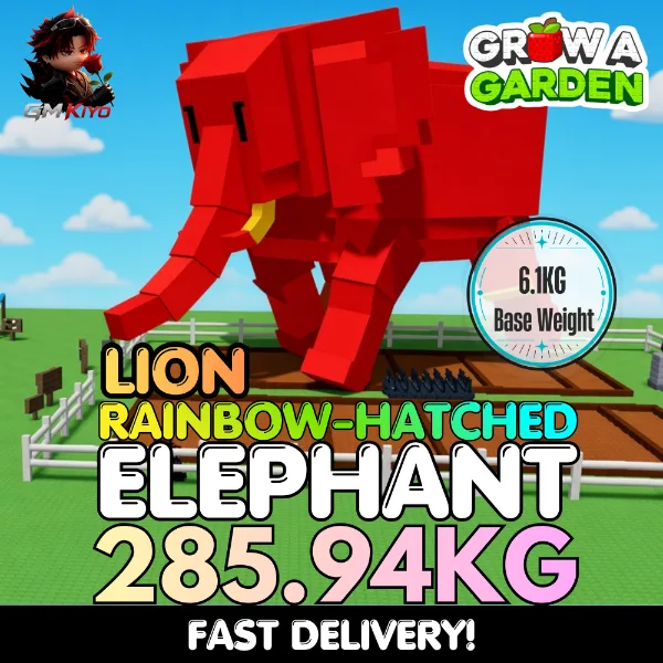 LION Rainbow Hatched Elephant 285.94KG RBH Age 500 INSTANT DELIVERY