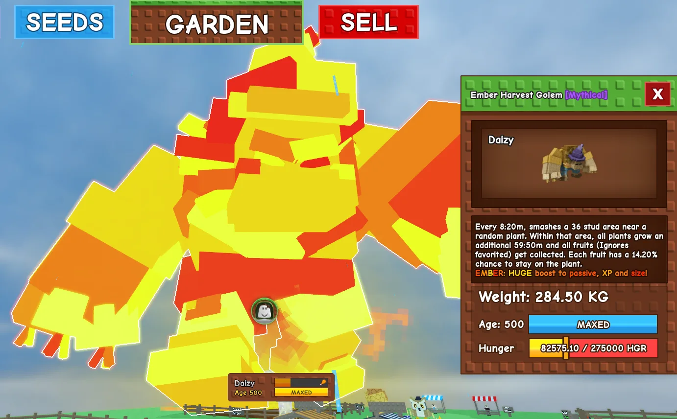 284.5kg Ember Harvest Golem
