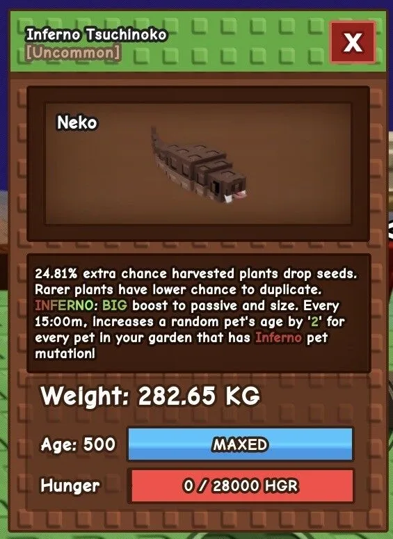 INFERNO Tsuchinoko 280+kg Instant Delivery