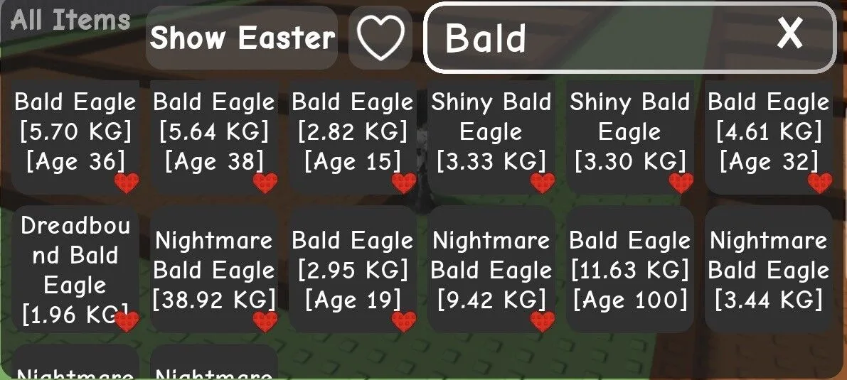 Random Mutation/Age Bald Eagle — Account account