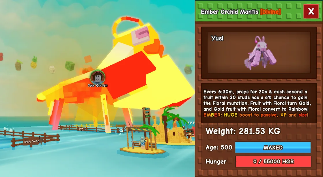 281.42kg+ Ember Orchid Mantis