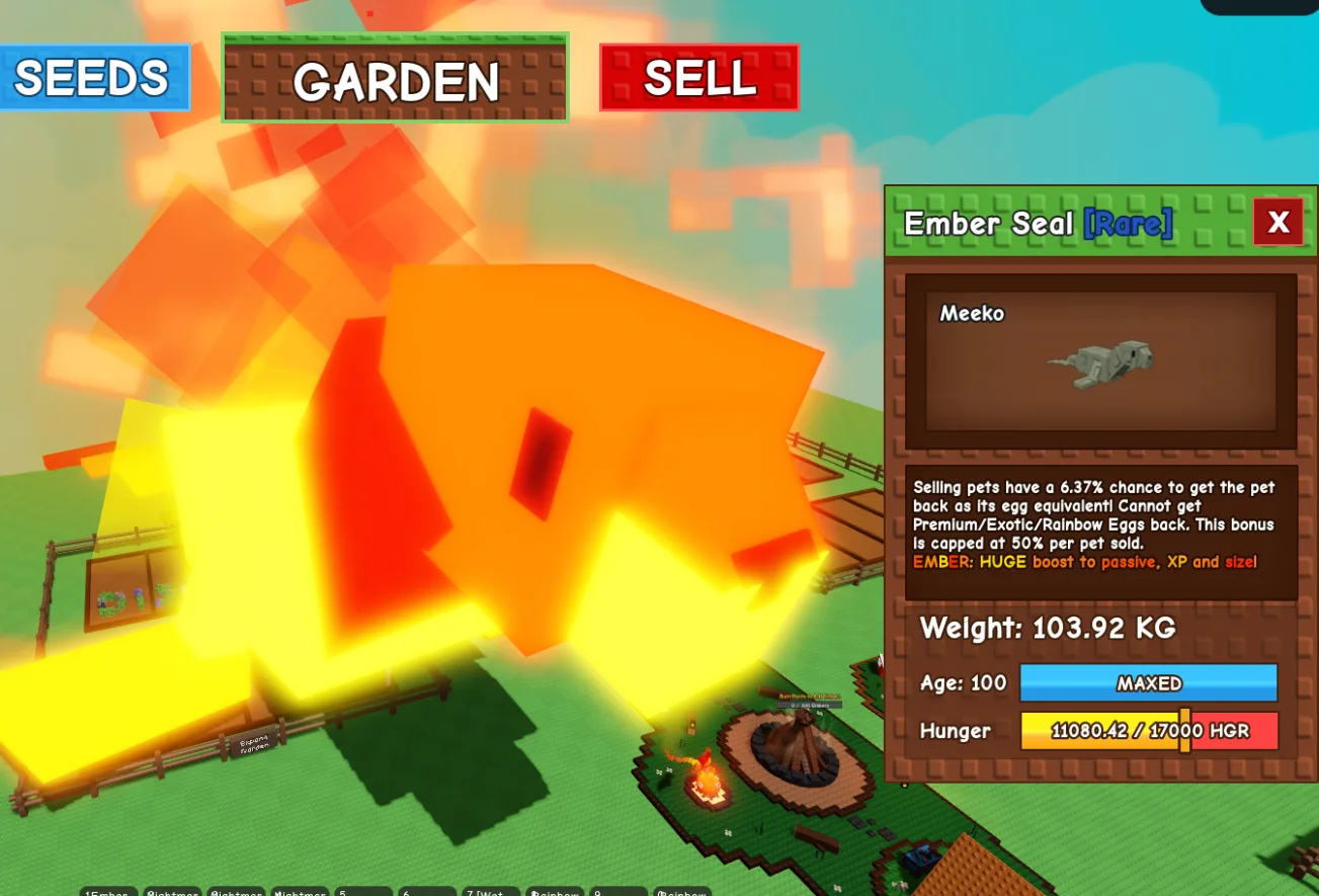 Colossal Titanic Huge Ember Seal 103kg+ Age 100 — Account account
