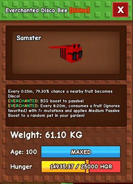 60KG EVERCHANTED DISCOBEE — Account account