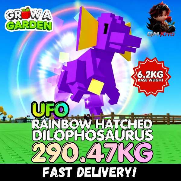 UFO Rainbow Hatched Dilophosaurus 290.47KG RBH Dilo Age 500 INSTANT DELIVERY