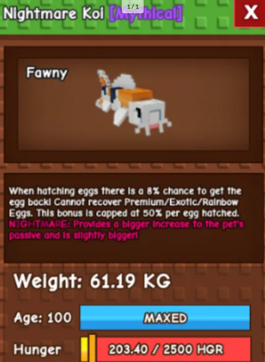 HUGE KOI NM / VENOM / EVER 60KG-61KG AGE 100